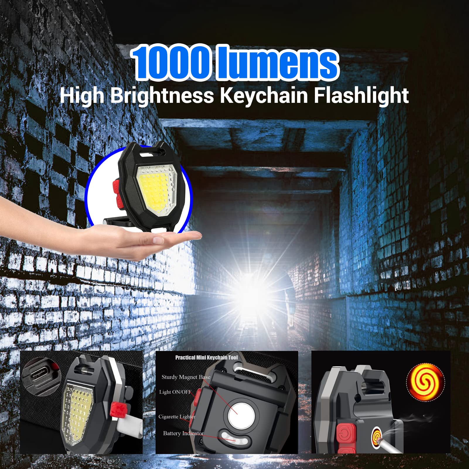 COBライト LED 小型 キーライト 充電式 800ルーメン 作業灯 防災 71+TGEo1fqL._AC_UL210_SR210,